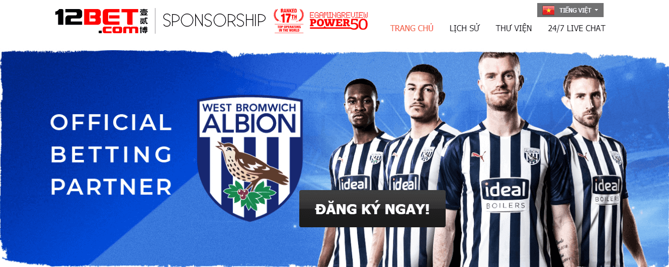 12Bet tài trợ West Bromwich Albion